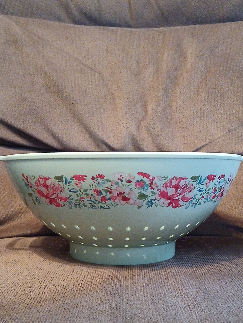 The Pioneer Woman Mint Green Floral Colander